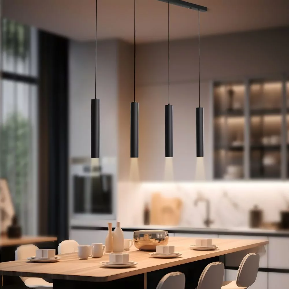 Suspension Fakla Dimmable Noire