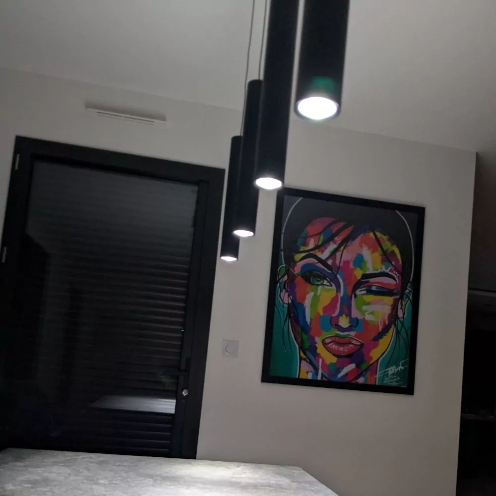 Suspension Fakla Dimmable Noire