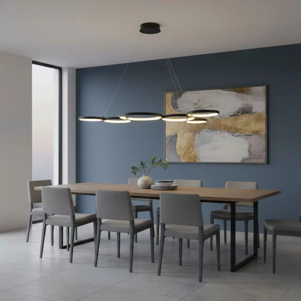 Suspension LED Heim - Luminaire LED Minimaliste avec Éclairage Ajustable