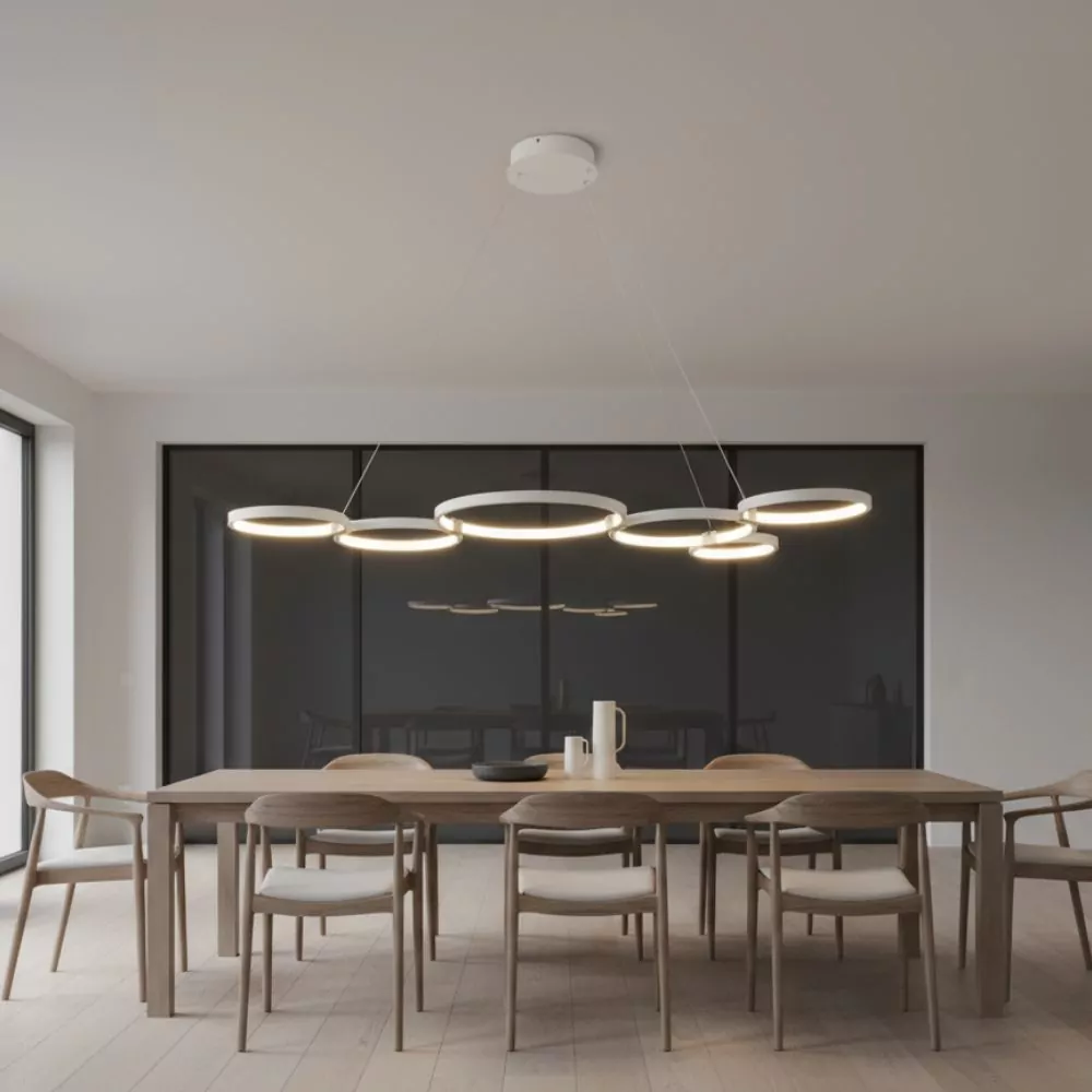 Suspension LED Heim - Luminaire LED Minimaliste avec Éclairage Ajustable