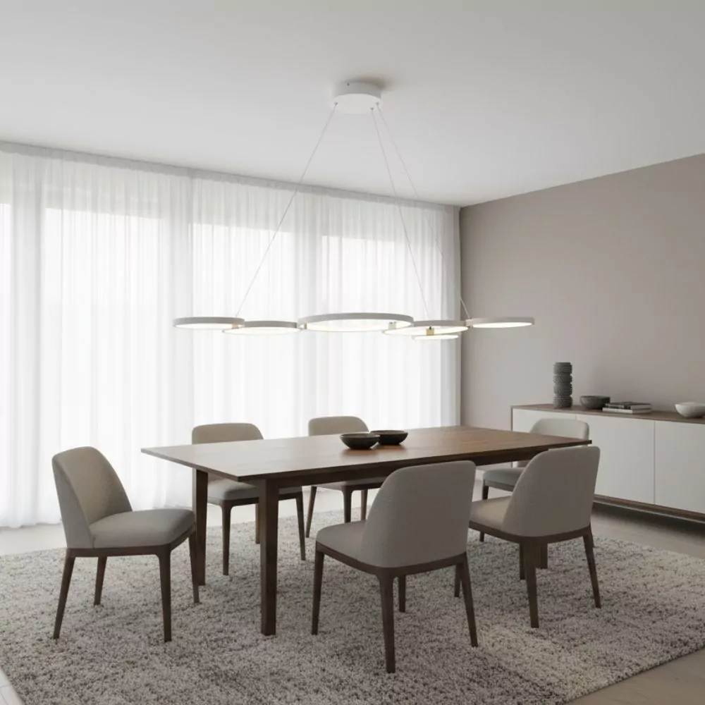 Suspension LED Heim - Luminaire LED Minimaliste avec Éclairage Ajustable