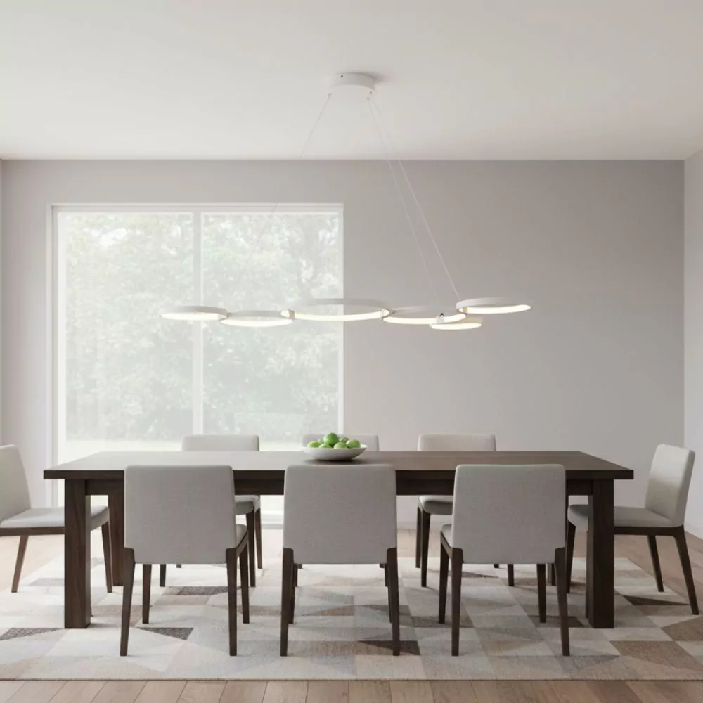 Suspension LED Heim - Luminaire LED Minimaliste avec Éclairage Ajustable