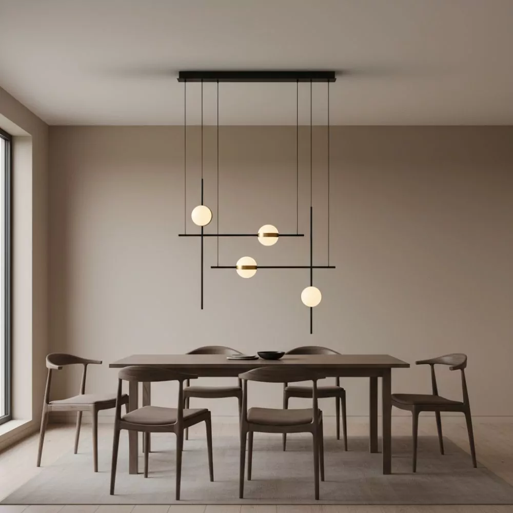 Suspension Minimaliste Jun - Éclairage LED pour Salon ou Chambre