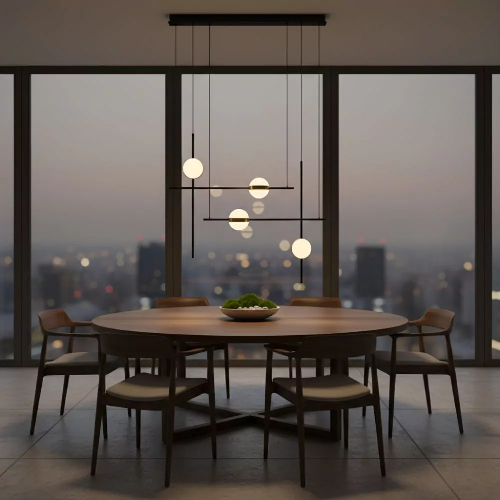 Suspension Minimaliste Jun - Éclairage LED pour Salon ou Chambre