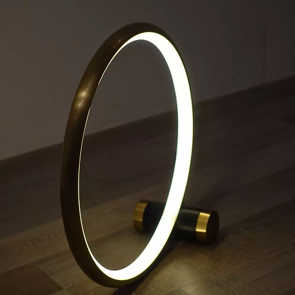 Lampe de Table Lumora - Éclairage LED Dimmable en Métal Noir