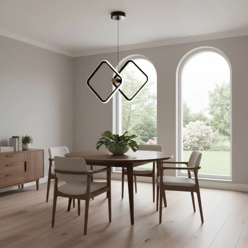 Suspension LED Quarina - Éclairage LED en forme losange