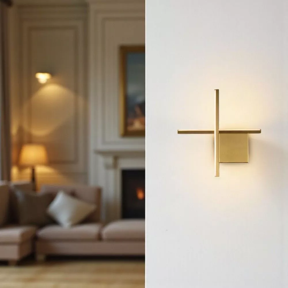 Applique Murale Takia - Luminaire LED Minimaliste en brass