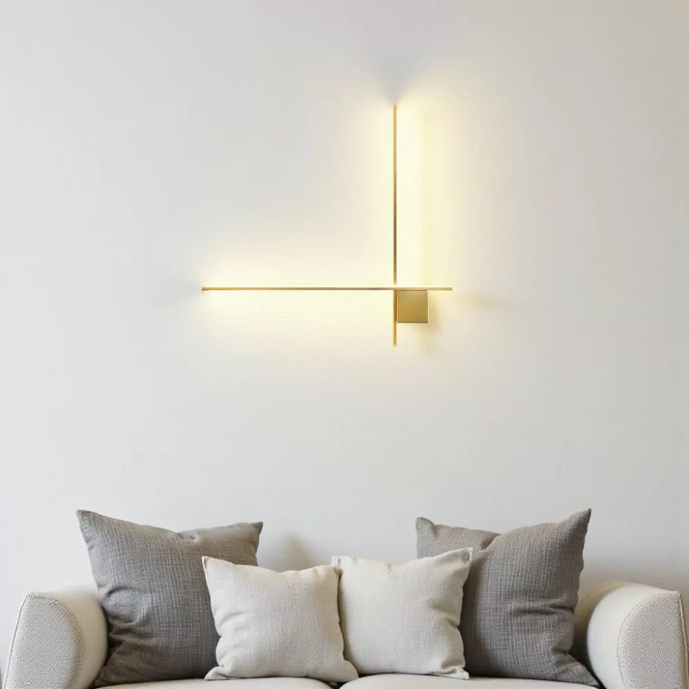 Applique Murale Takia - Luminaire LED Minimaliste en brass