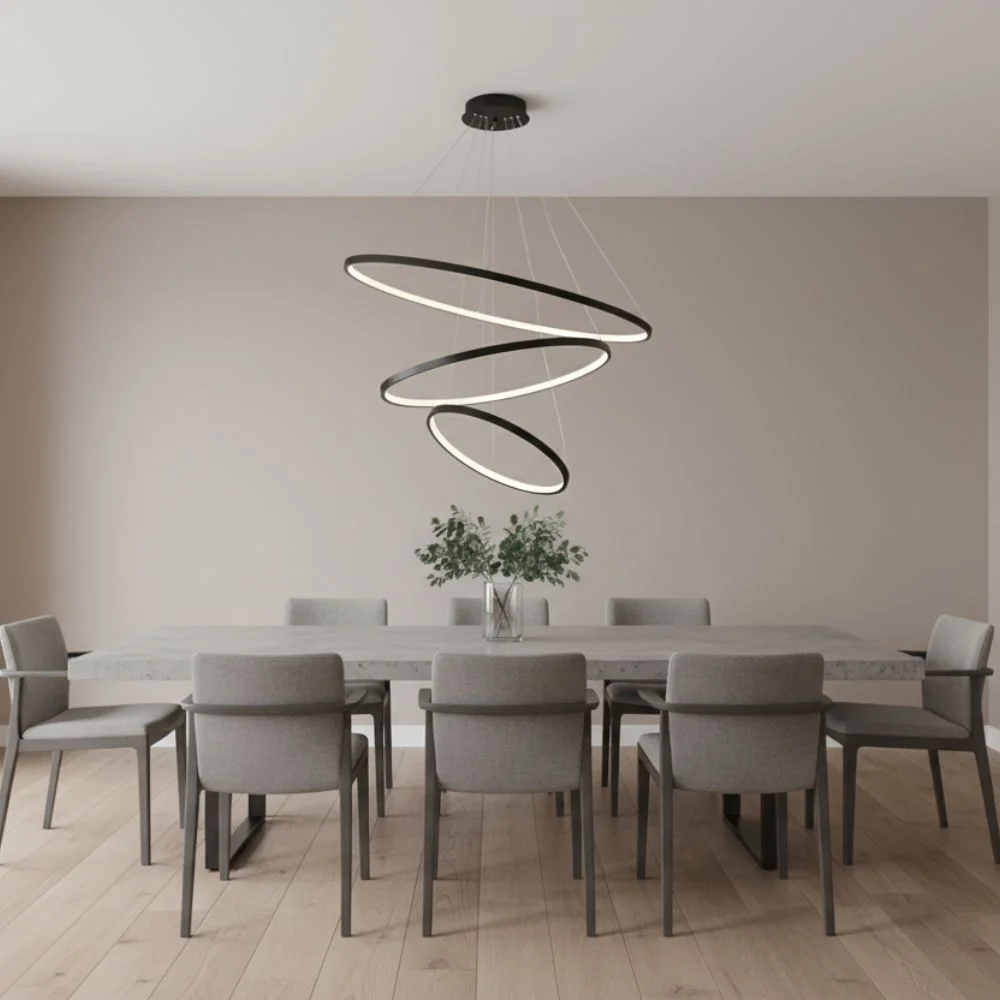 Suspension LED Waves - Design Moderne & Dimmable