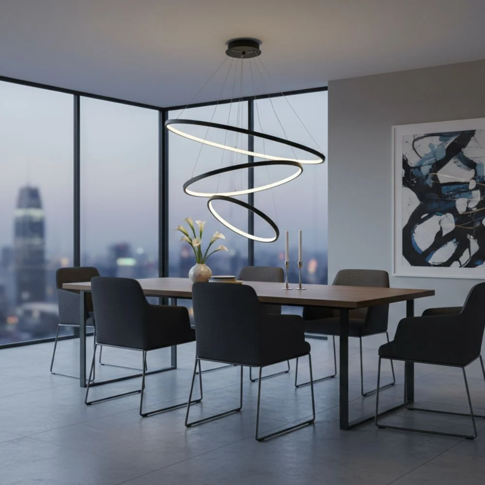 Suspension LED Waves - Design Moderne & Dimmable