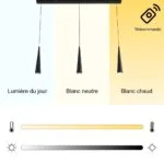 Suspension d'interieur dimmable mavea noire