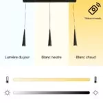 Suspension d'interieur dimmable mavea noire