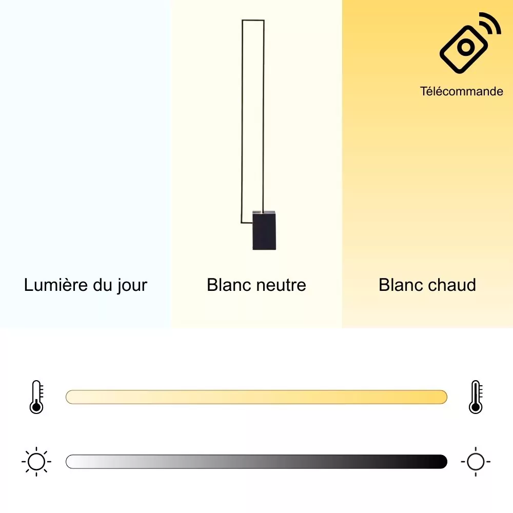Lampadaire LED Quadra - Luminaire LED Design Géométrique