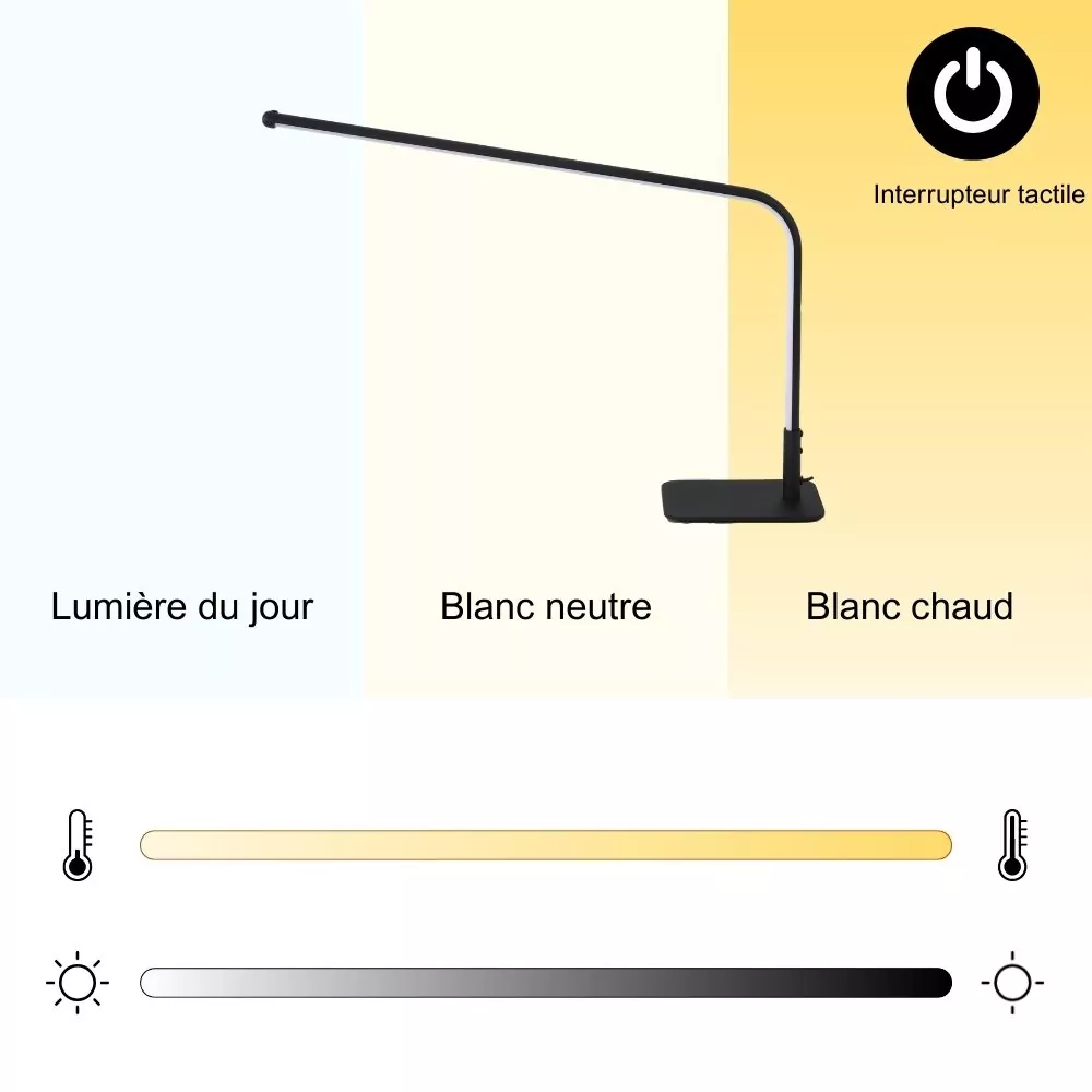 Lampe de Table Skiva - Luminaire LED pour bureau ou chambre