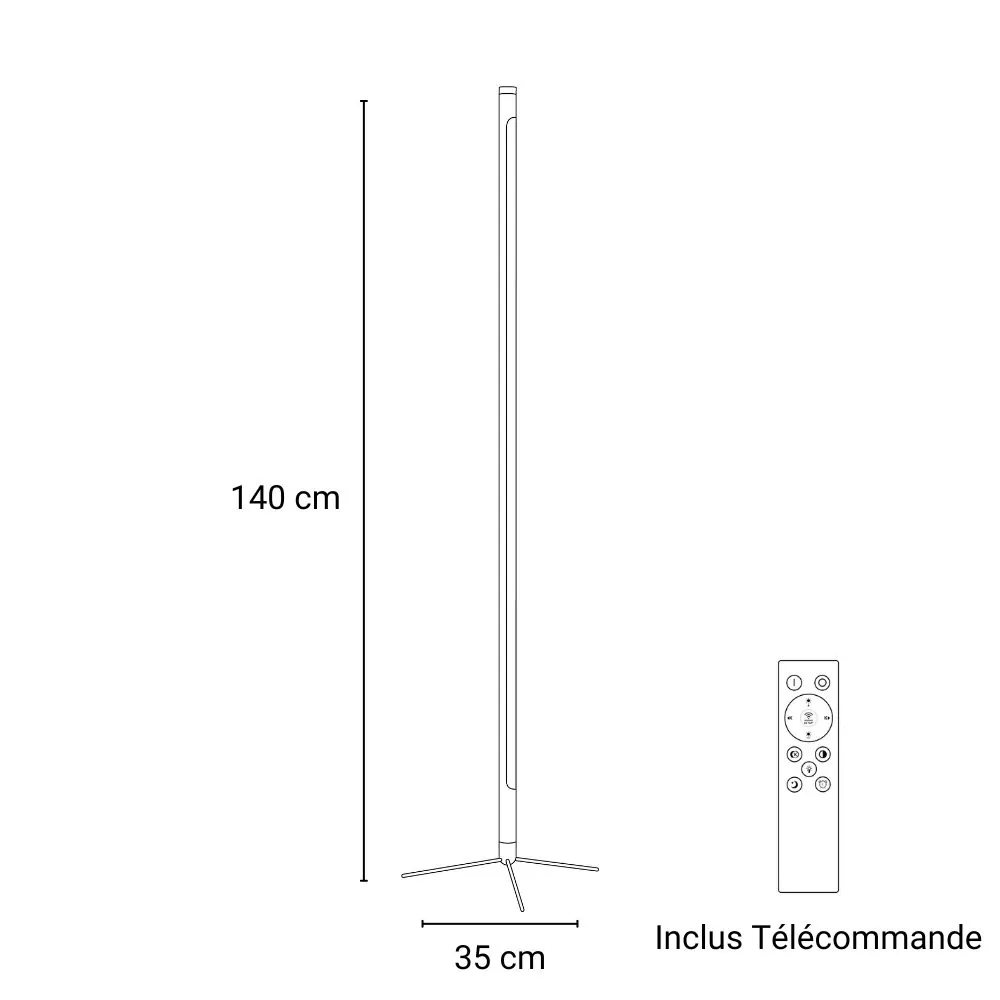 Lampadaire Vigga Noir