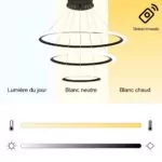 Suspension LED Waves - Design Moderne & Dimmable