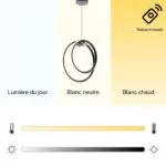 Suspension LED Oriana - Luminaire LED en forme arrondie