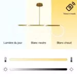 Suspension Eclair - Design LED Élégant pour Salon ou Salle à Manger