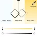 Suspension LED Quarina - Éclairage LED en forme losange