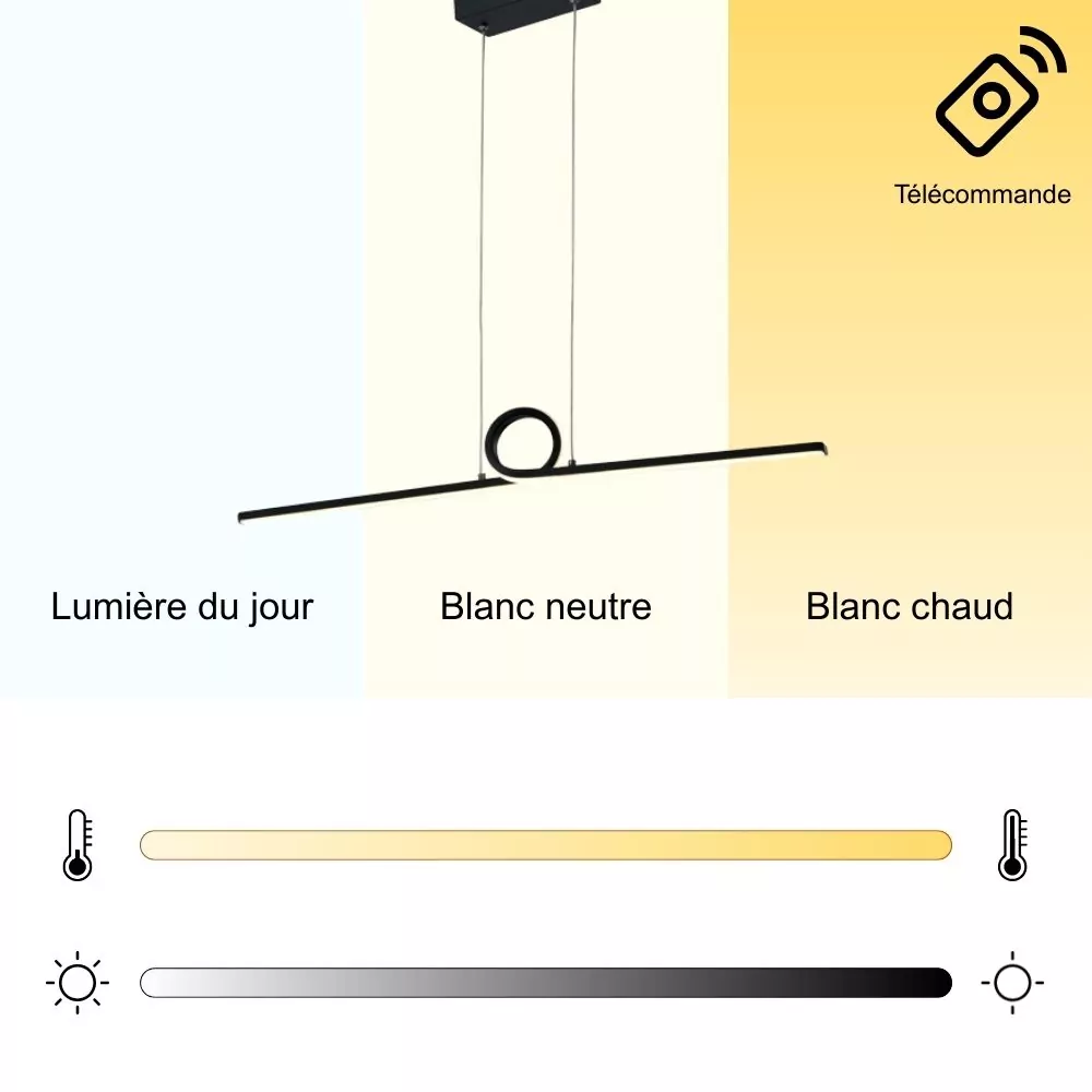 Suspension Odine - Luminaire LED Élégant pour Salon ou Chambre