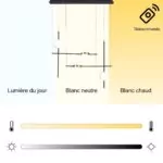 Suspension Minimaliste Jun - Éclairage LED pour Salon ou Chambre