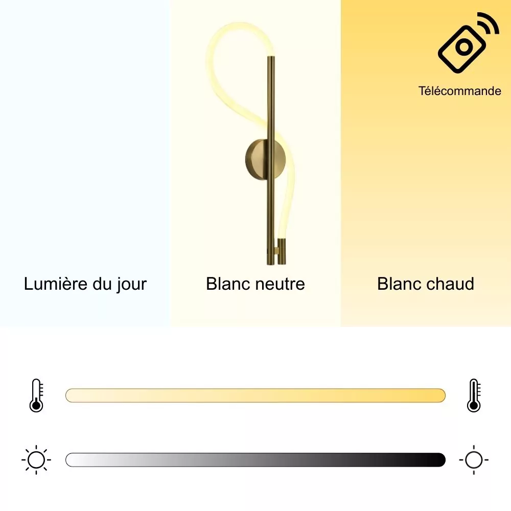 Applique Murale Loopea - Luminaire LED Courbé au Design Contemporain