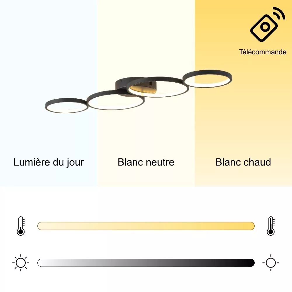 Plafonnier Rings - Éclairage LED Design Minimaliste