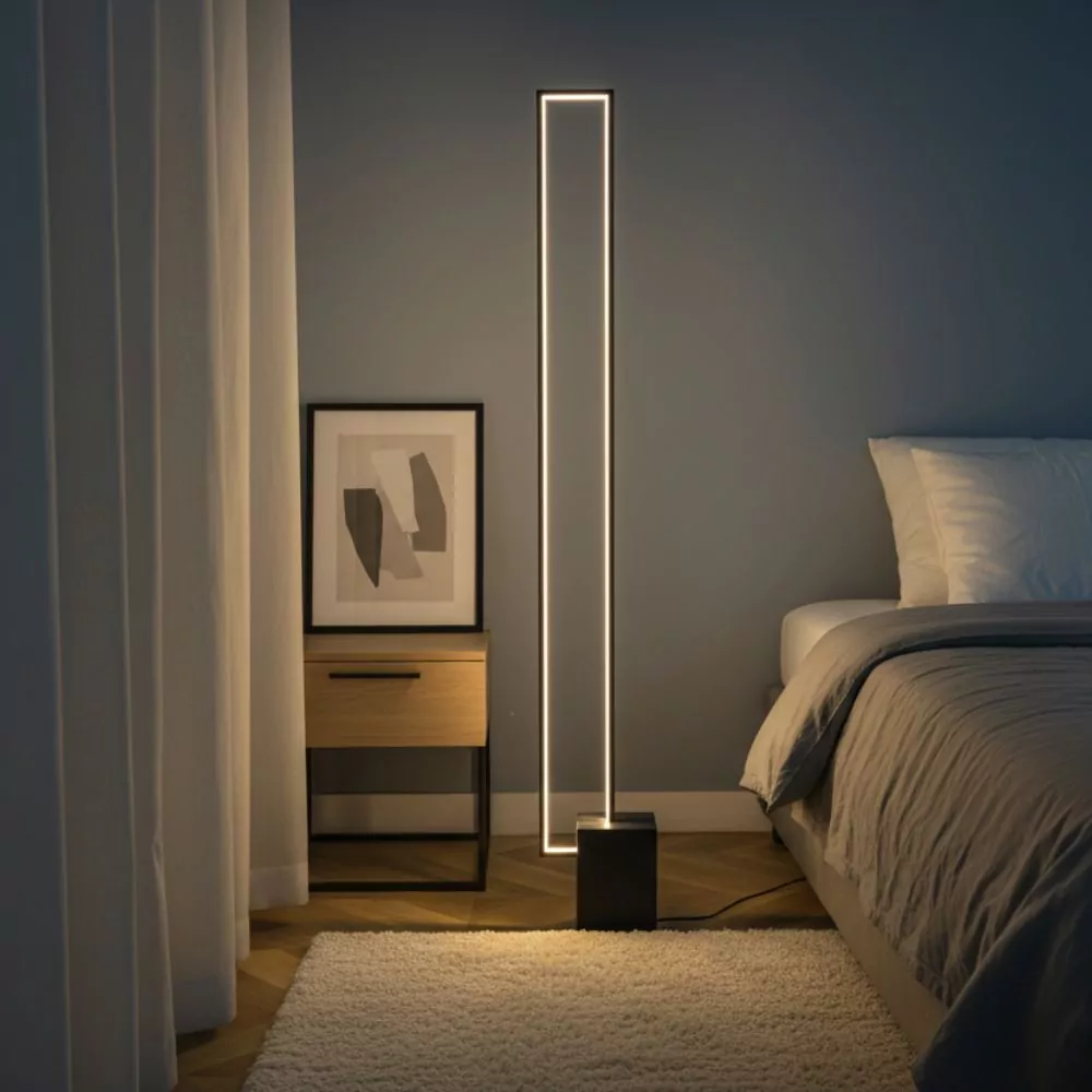 Lampadaire LED Quadra - Luminaire LED Design Géométrique